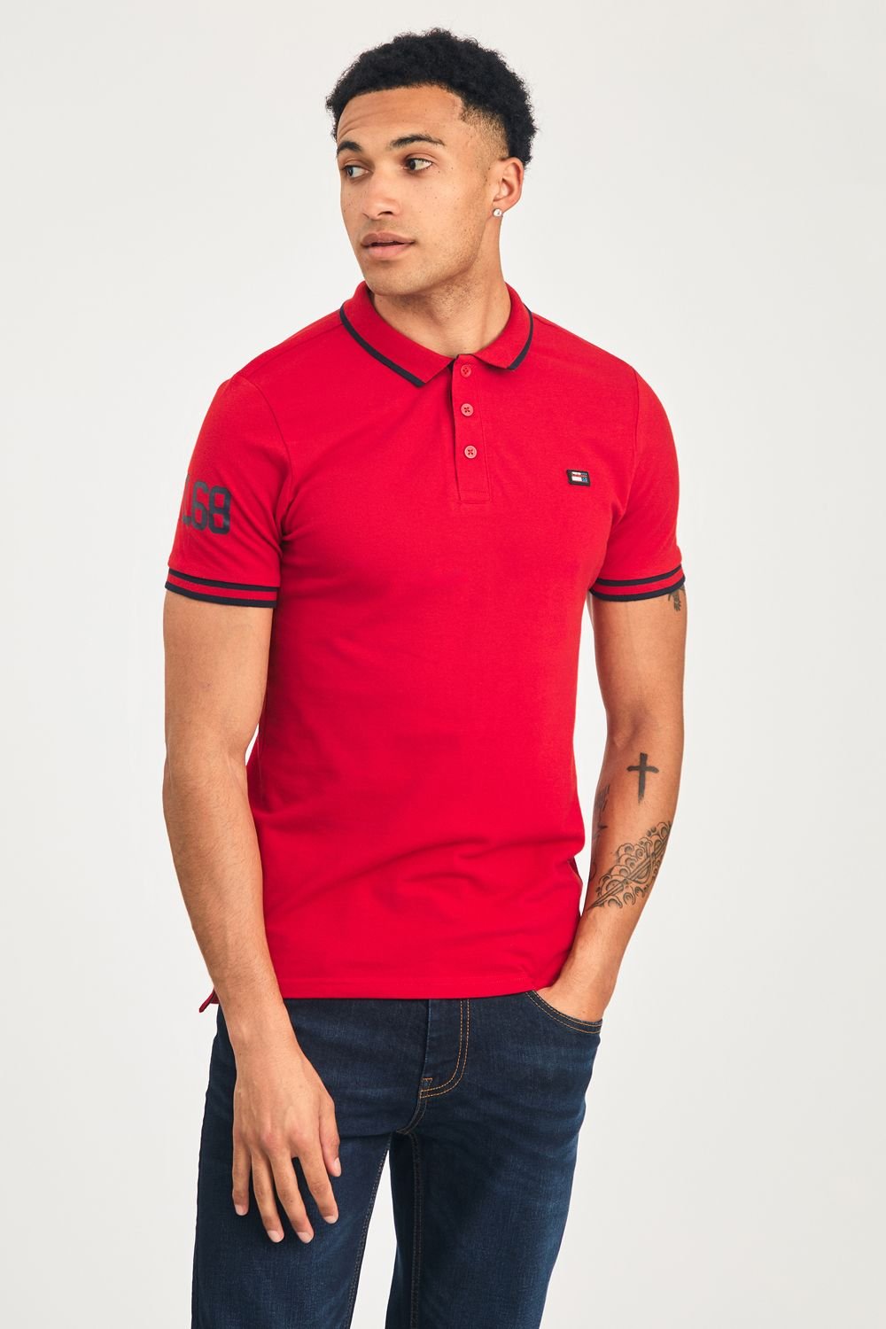 Tokyo Laundry Tokyo Laundry Men's 2 Pack Cotton Short Sleeve Button-Up Polo Shirt in Navy - 4