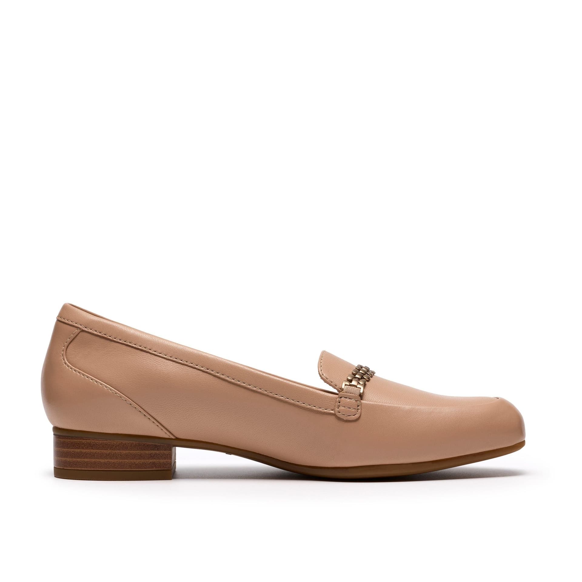 Clarks Clarks Women's Juliet Mia Beige Leather Loafers, Slip Ons