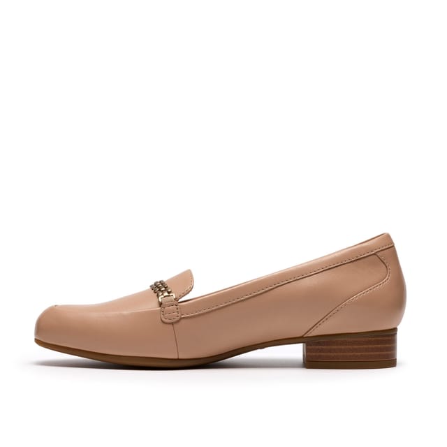 Clarks Clarks Women's Juliet Mia Beige Leather Loafers, Slip Ons - 2