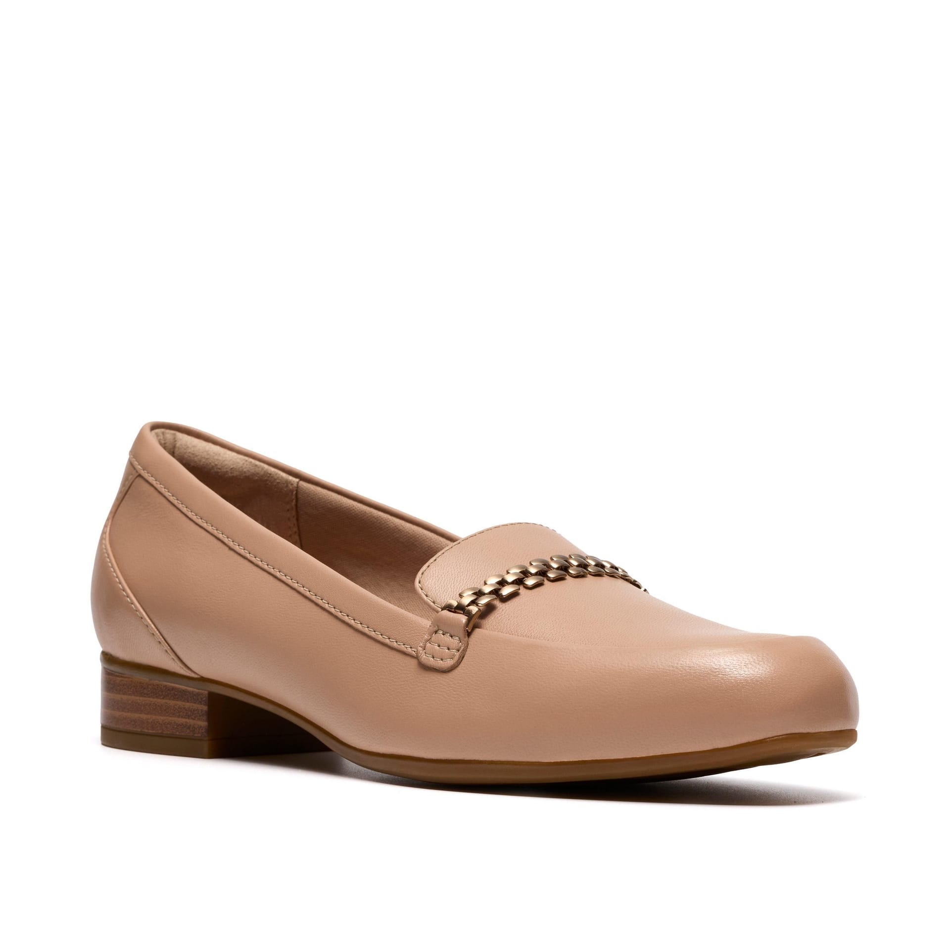 Clarks Clarks Women's Juliet Mia Beige Leather Loafers, Slip Ons - 4