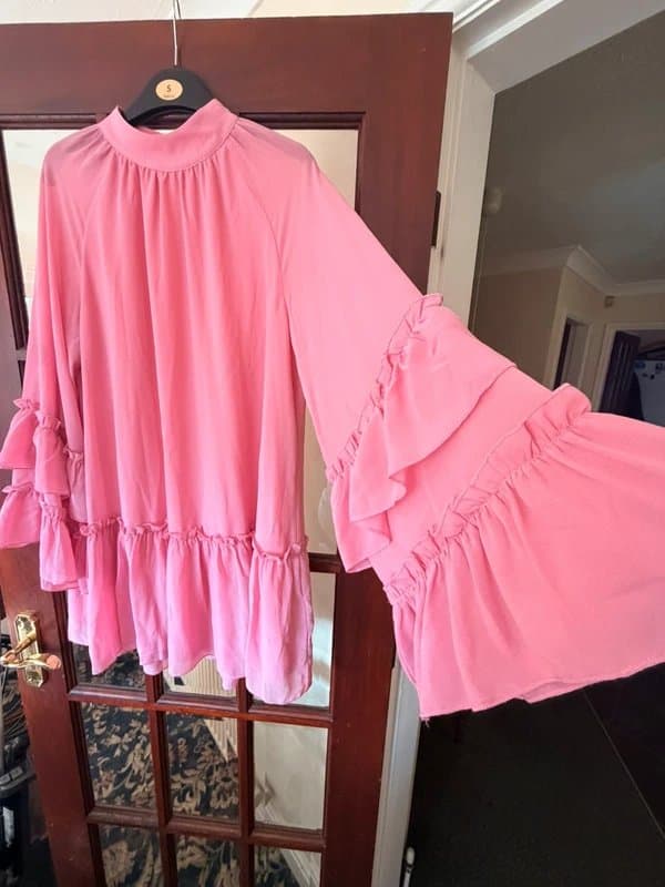 Quiz Quiz Rose Link Chiffon Dress