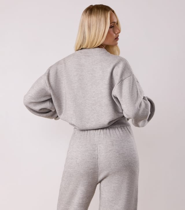 Gym King Women's Light Grey Logo Crew Neck Jumper Gym King New Look - 3