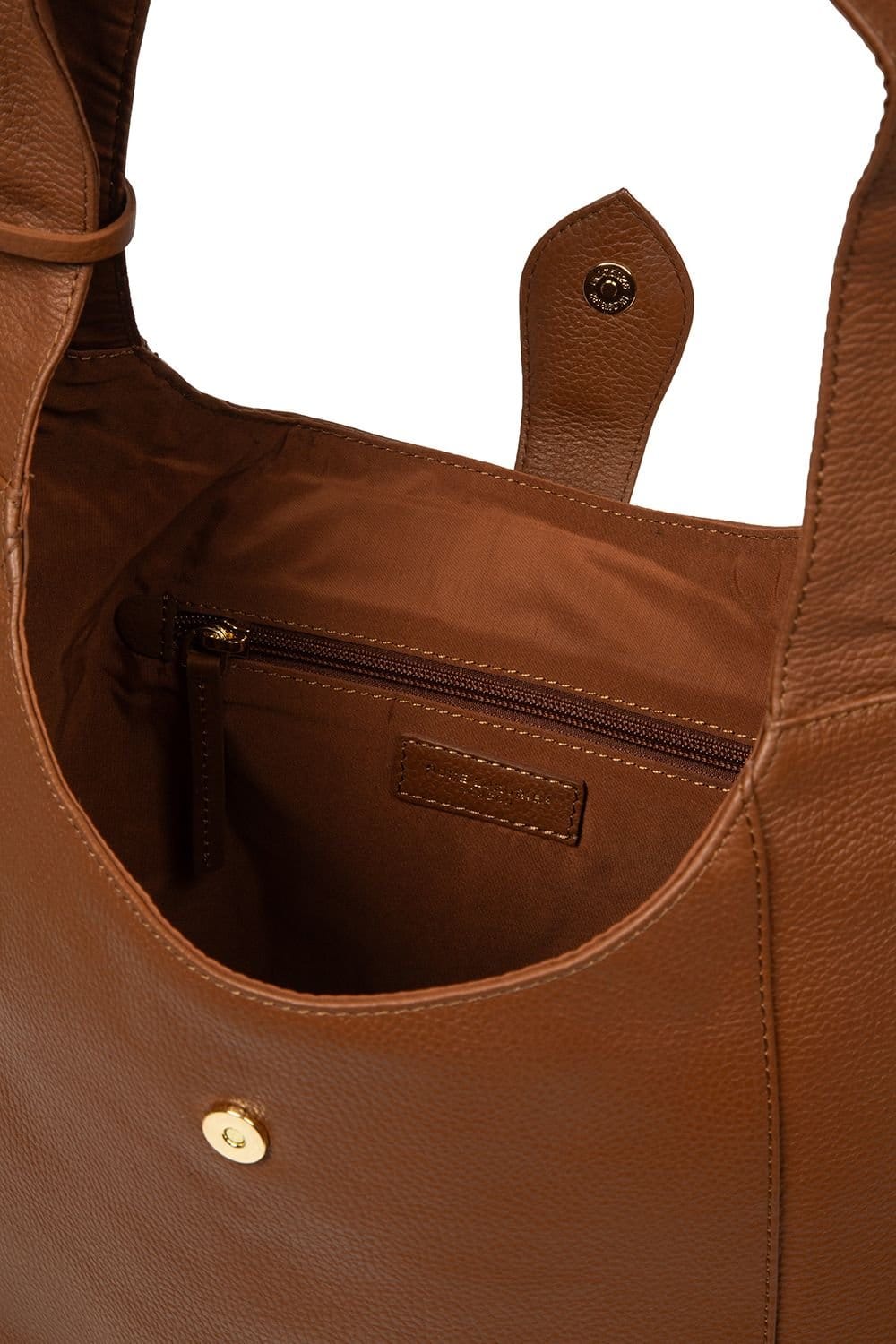 Pure Luxuries London Pure Luxuries London Women's 'Everly' Leather Shoulder Bag in Tan - 4