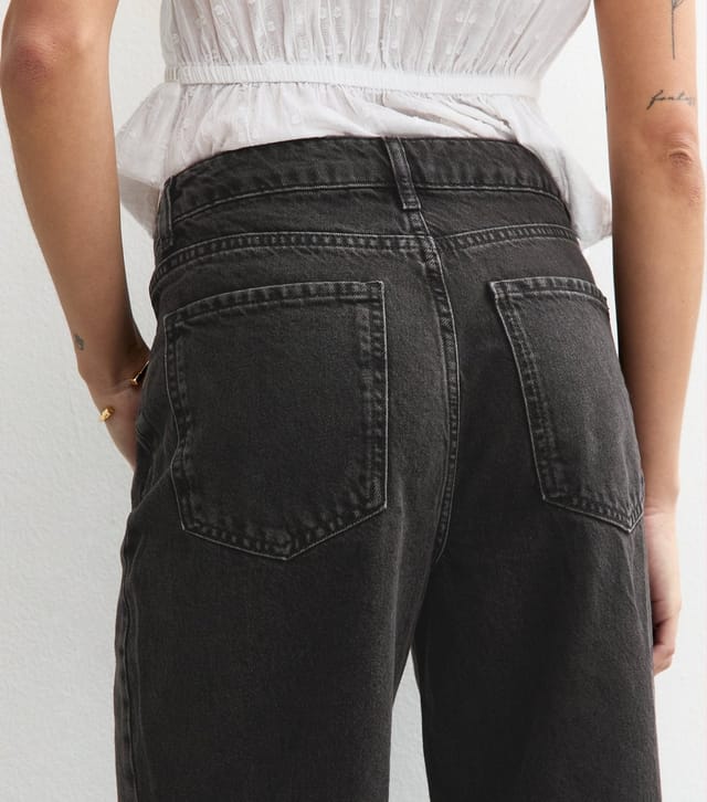 New Look Women's Black Ripped Knee Adalae Wide Leg Jeans New Look - 2