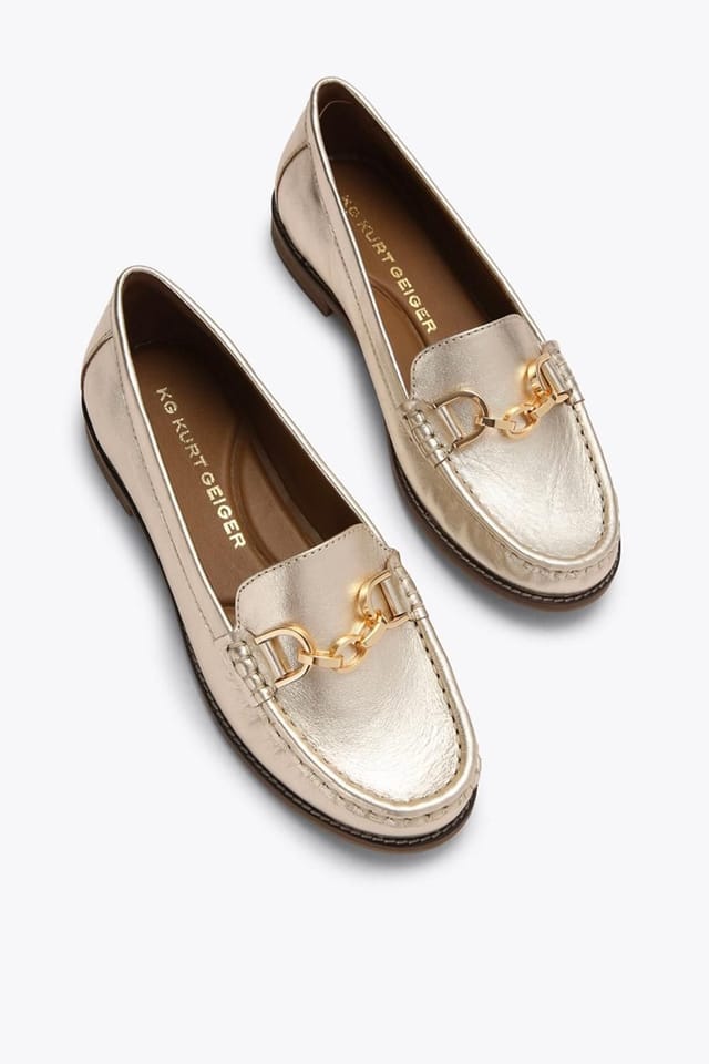 KG Kurt Geiger KG Kurt Geiger Women's 'Marnie' Leather Flats in Gold - 2