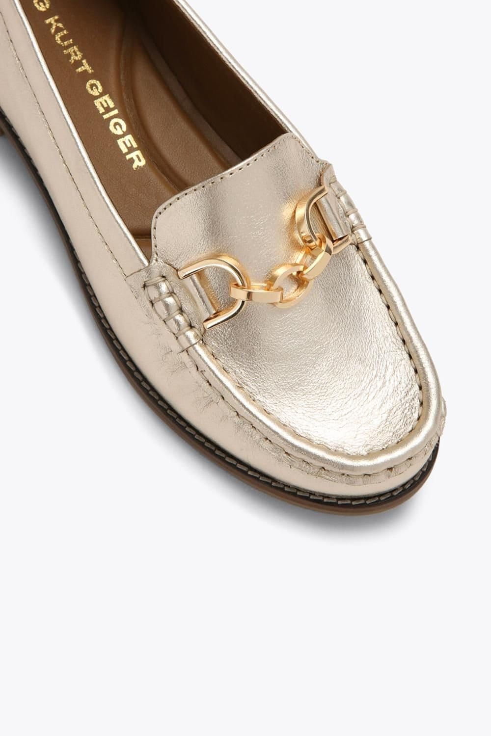 KG Kurt Geiger KG Kurt Geiger Women's 'Marnie' Leather Flats in Gold - 4