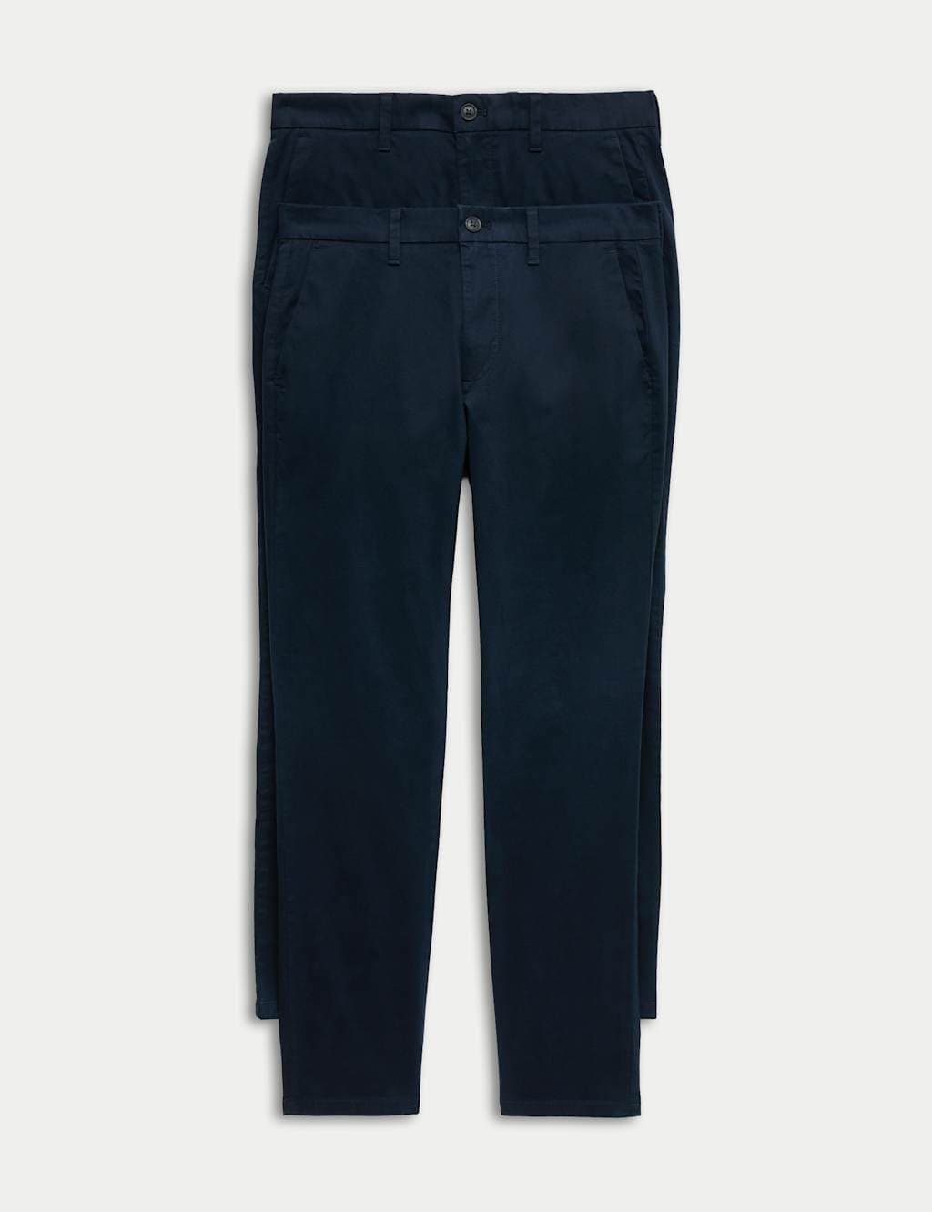 Marks & Spencer M&S 2 Pack Slim Fit Stretch Chinos Navy