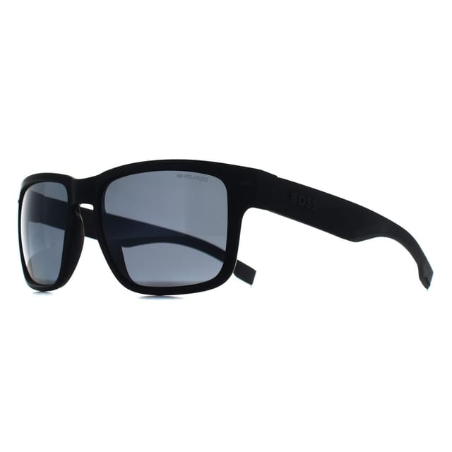 Hugo Boss Hugo Boss Men's Square Matte Black Grey Grey Polarized Oleophobic BOSS 1497/S - 2