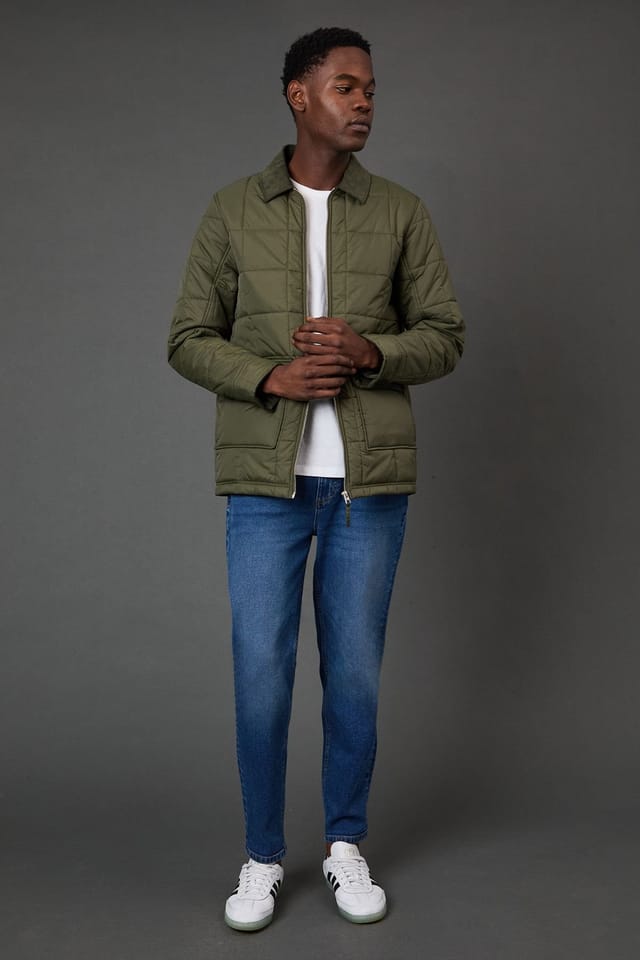 Burton Burton Men's Khaki Quilted Zip Through Jacket - 2