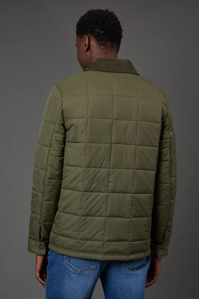 Burton Burton Men's Khaki Quilted Zip Through Jacket - 3