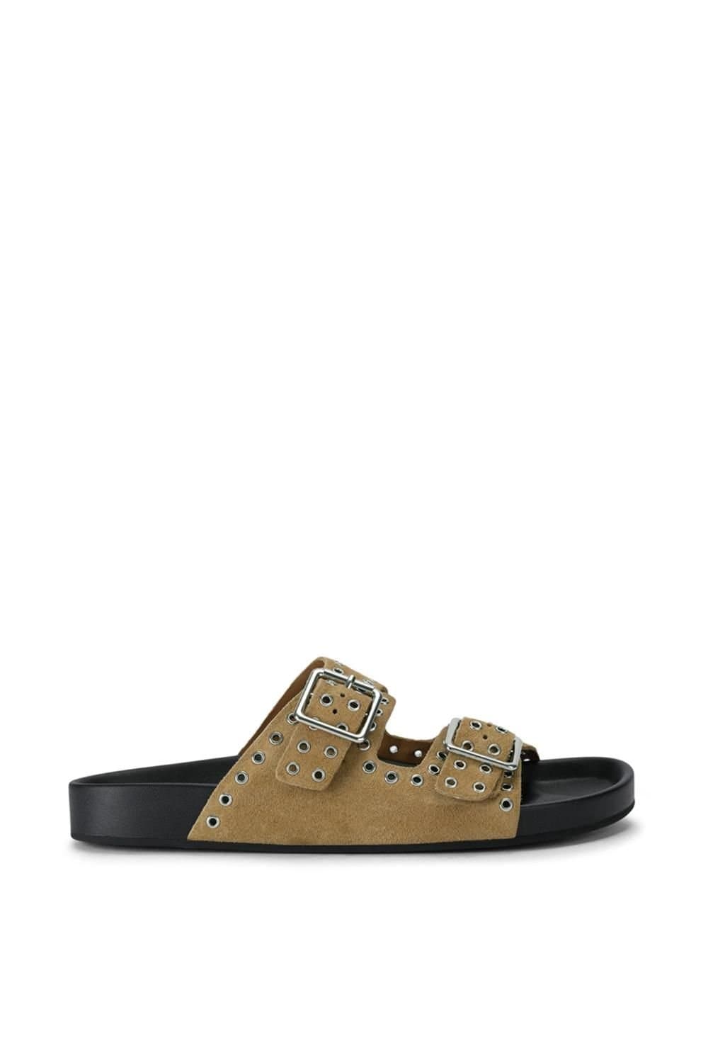 Steve Madden STEVE MADDEN Women's 'Abbot Taupe Suede' Suede Sandals