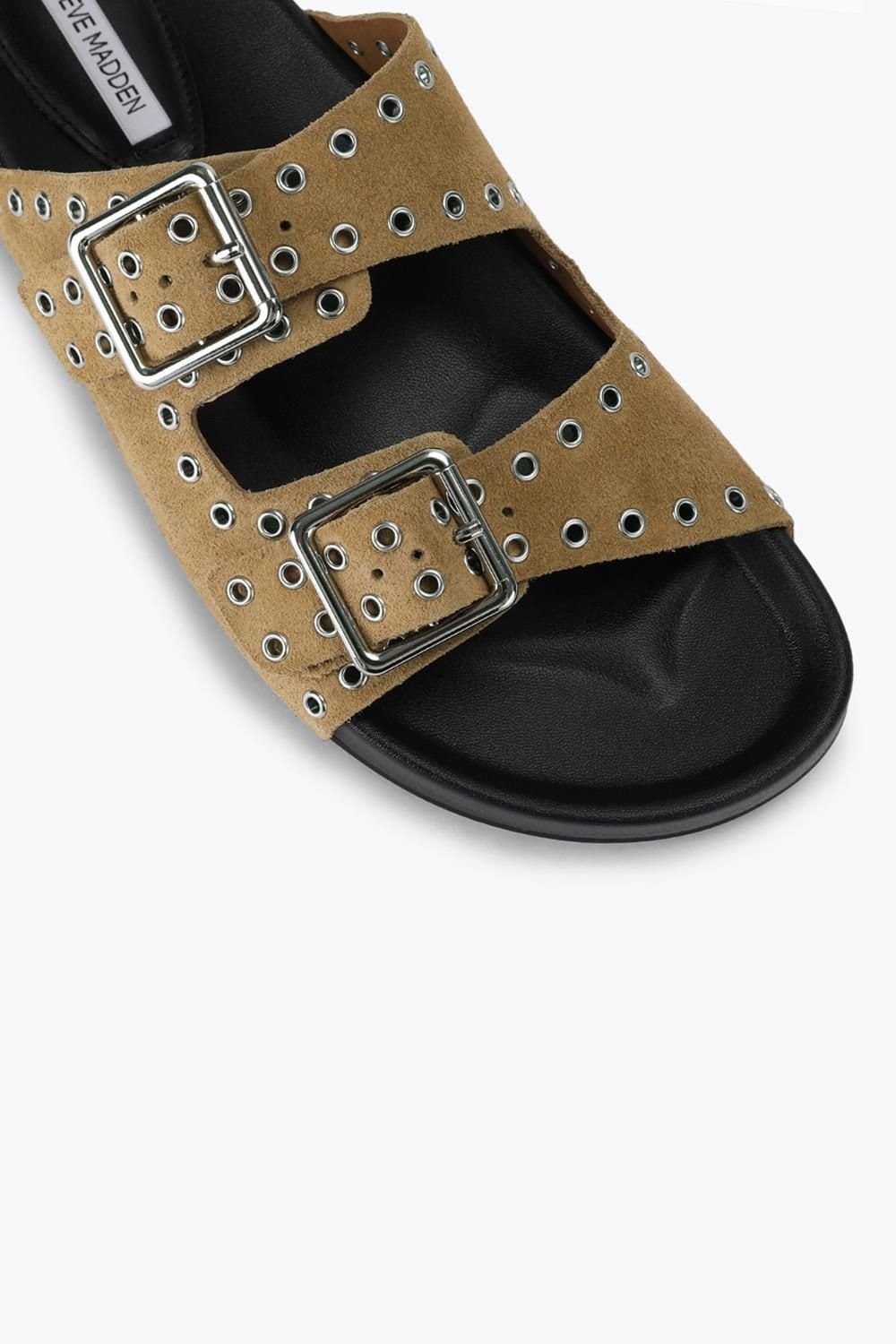 Steve Madden STEVE MADDEN Women's 'Abbot Taupe Suede' Suede Sandals - 4