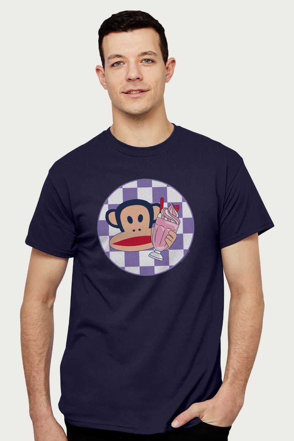 Paul Frank Paul Frank Men's Milkshake Julius Monkey Diner T-Shirt in Navy