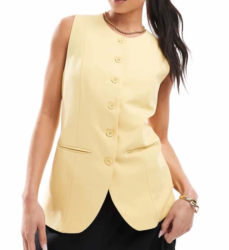 ASOS asos yellow waistcoat