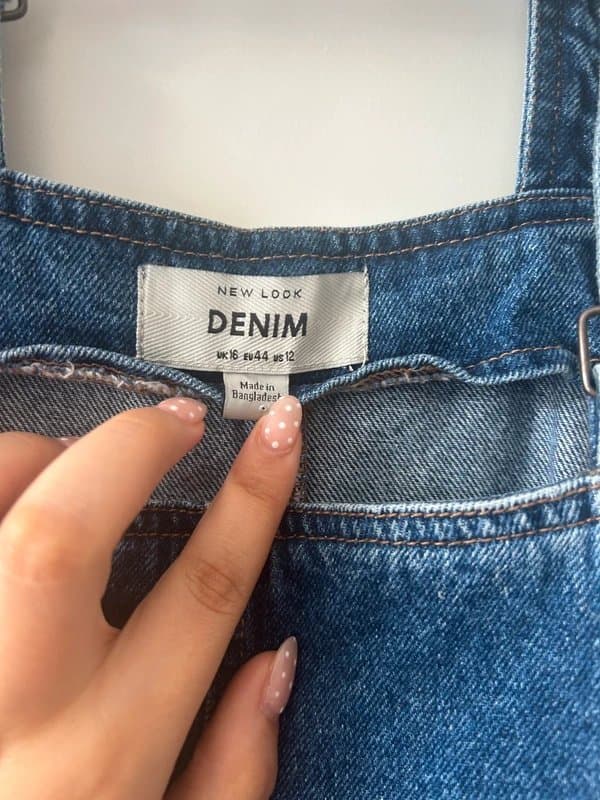 New Look Denim dungaree dress