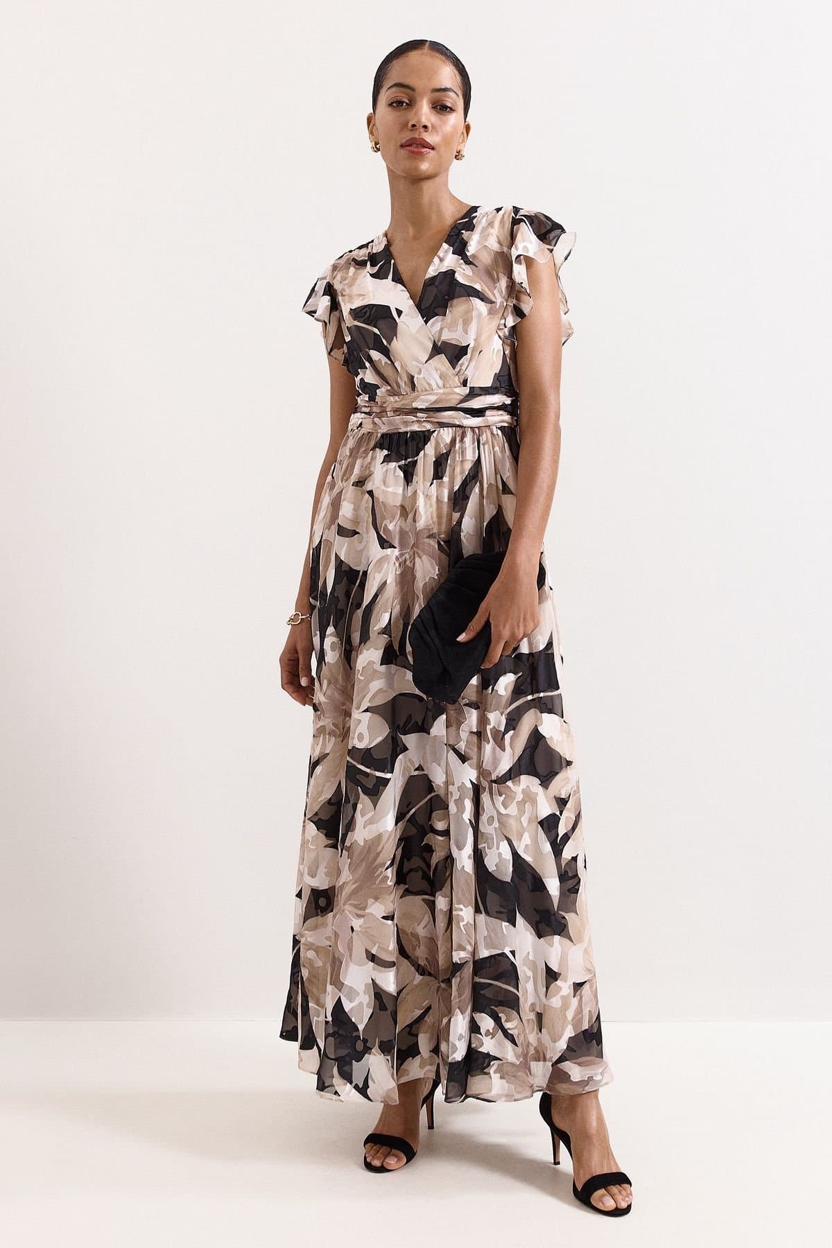 Phase Eight Phase Eight Women's Liana Wrap Maxi Dress in Beige