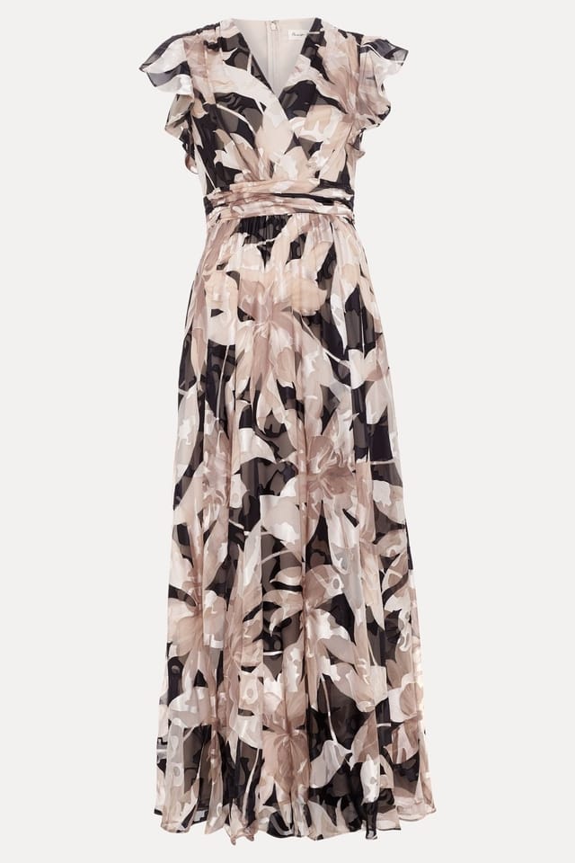 Phase Eight Phase Eight Women's Liana Wrap Maxi Dress in Beige - 2