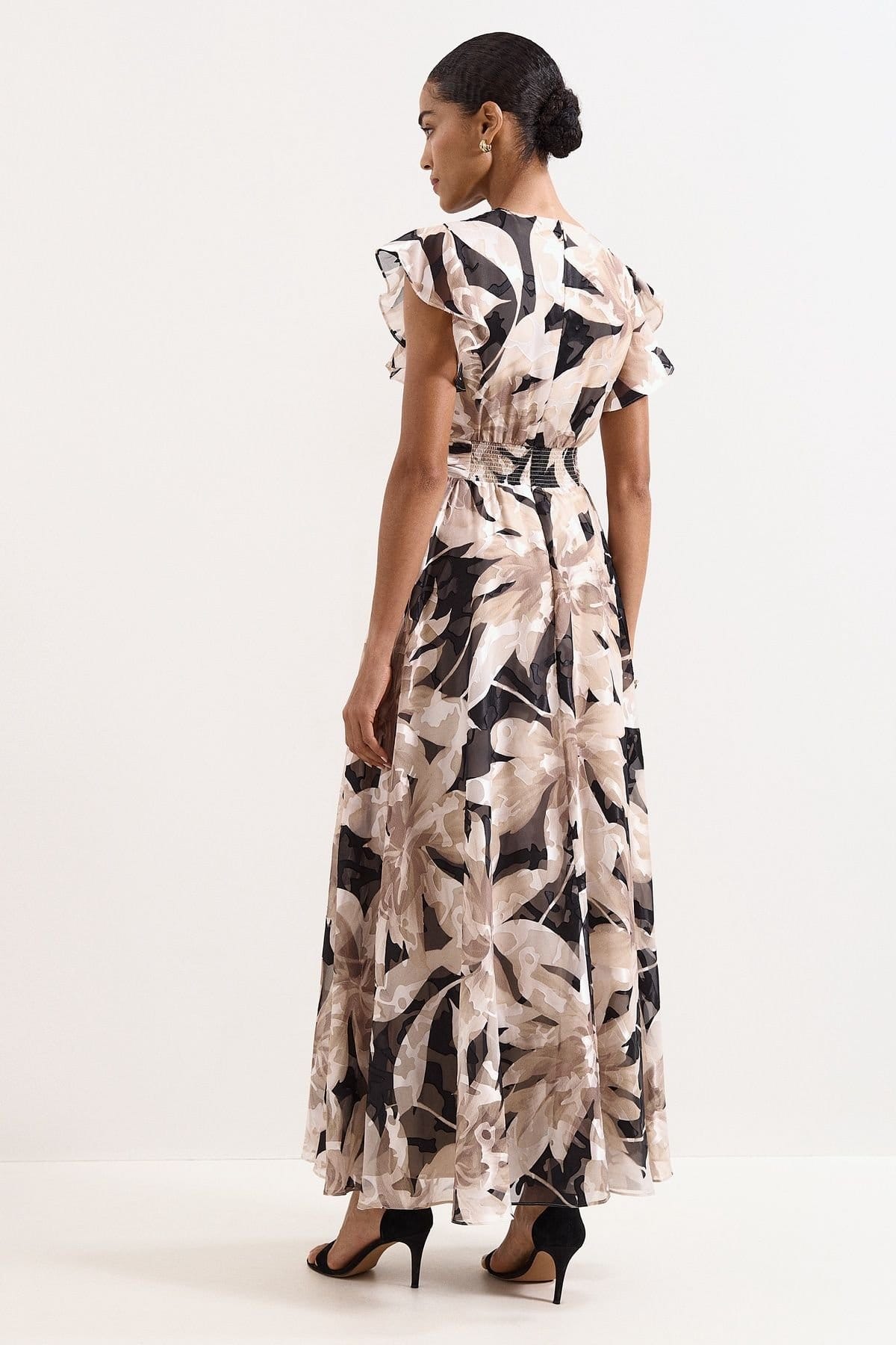 Phase Eight Phase Eight Women's Liana Wrap Maxi Dress in Beige - 4