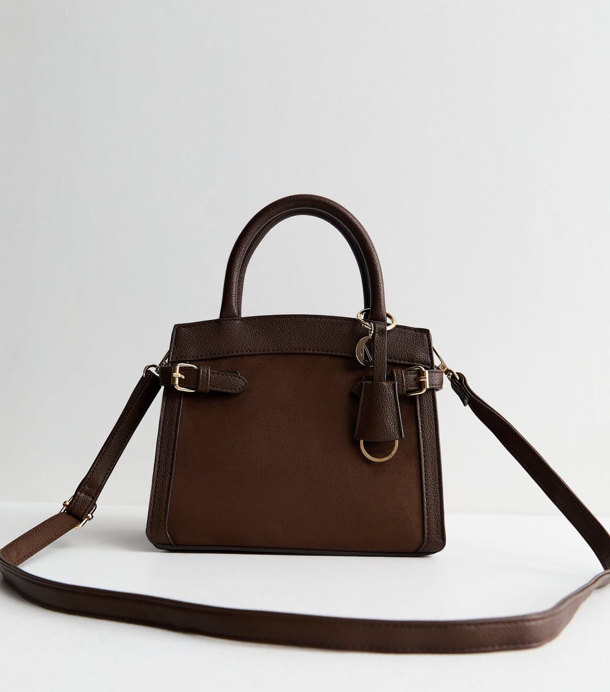 New Look Dark Brown Faux Suede Tote Bag New Look