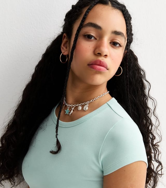 New Look Girls' Turquoise Short Sleeve Top New Look - 3