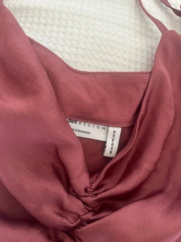 ASOS Ruched pink cami top