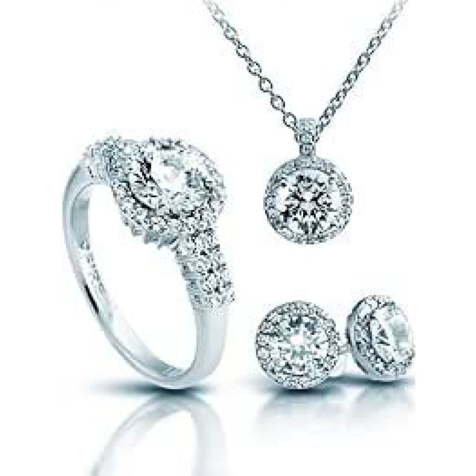 diamonfire Diamonfire Women's 1312691917170 Jewellery Set in Silver