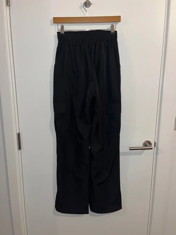 ASOS Asos Black High Waisted Elasticated Cargo Pants Size 8