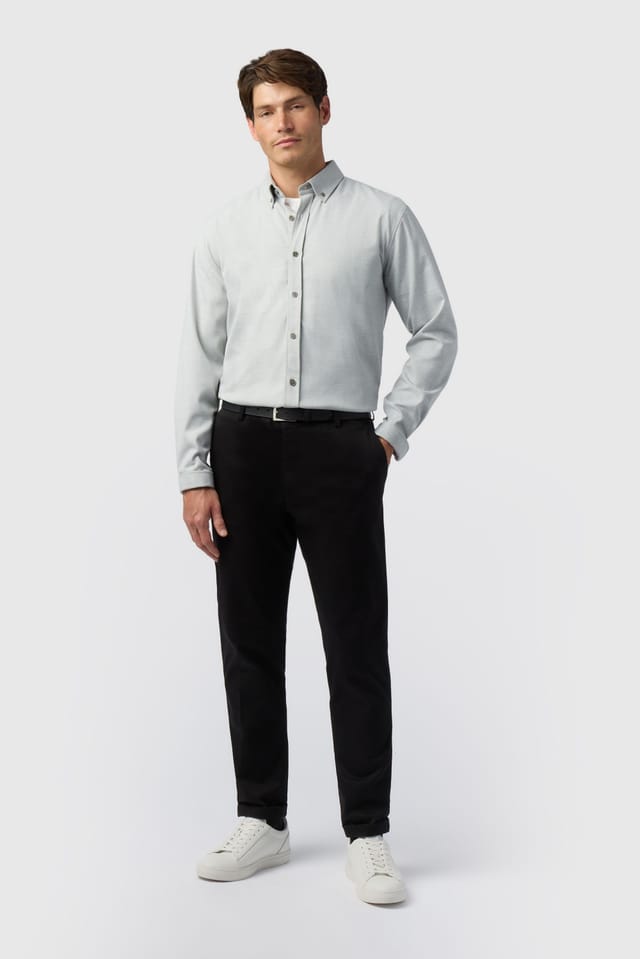 Melka Melka Men's Button Down Collar Overshirt in Grey - 2