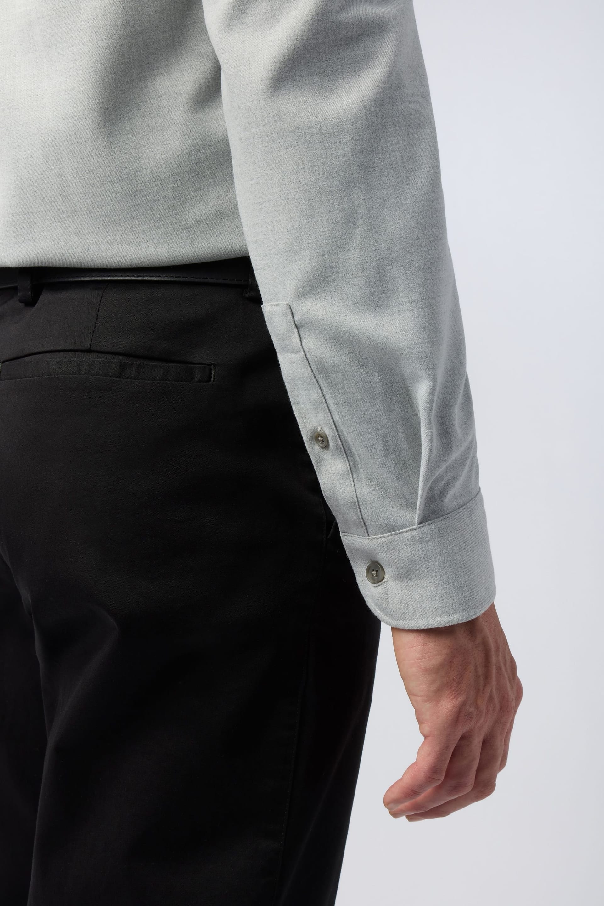 Melka Melka Men's Button Down Collar Overshirt in Grey - 4