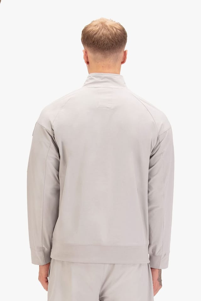 Luke 1977 Luke 1977 Men's Cogne Zip Through Funnel Sweatshirt in Light Grey - 2