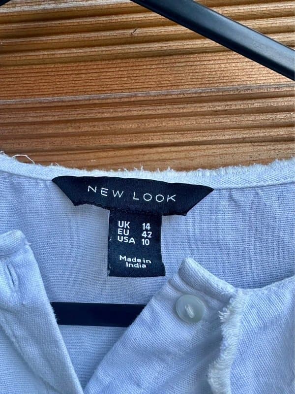 New Look White blouse with embroidered collar