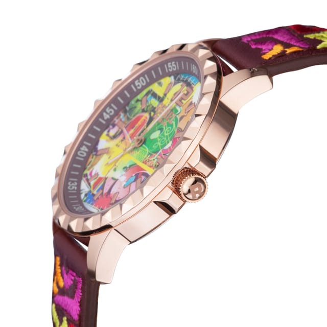 Rebel Rebel Women's Dumbo Burgundy Dial Leather Watch - 3