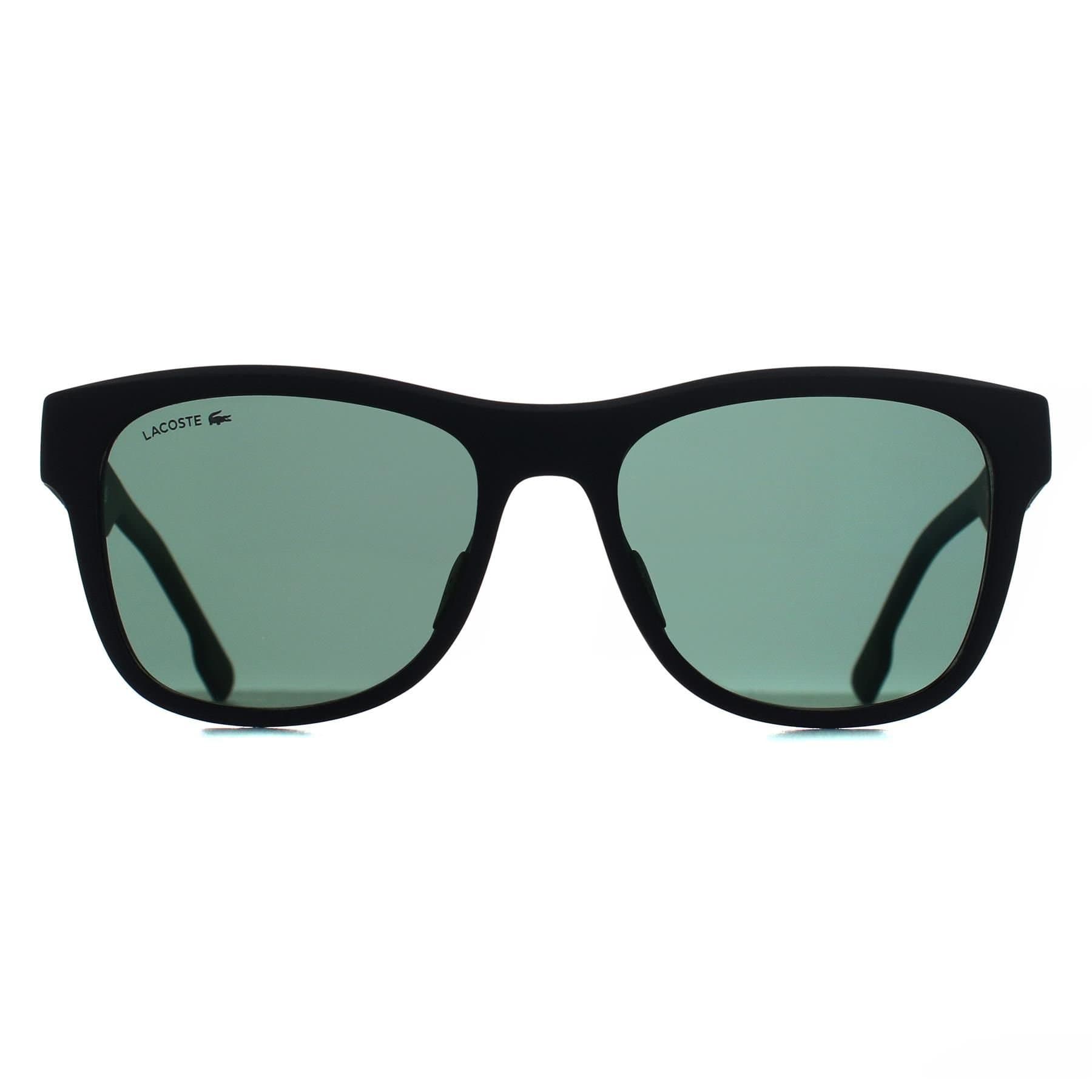 Lacoste Lacoste Men's Rectangle Matte Black Green Mirror L6043S