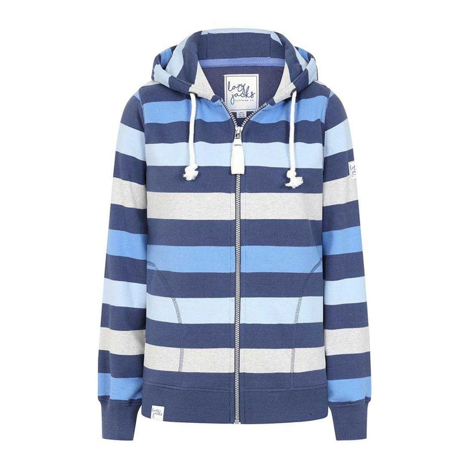 Lazy Jacks Lazy Jacks Women's Striped Full Zip Hoodie