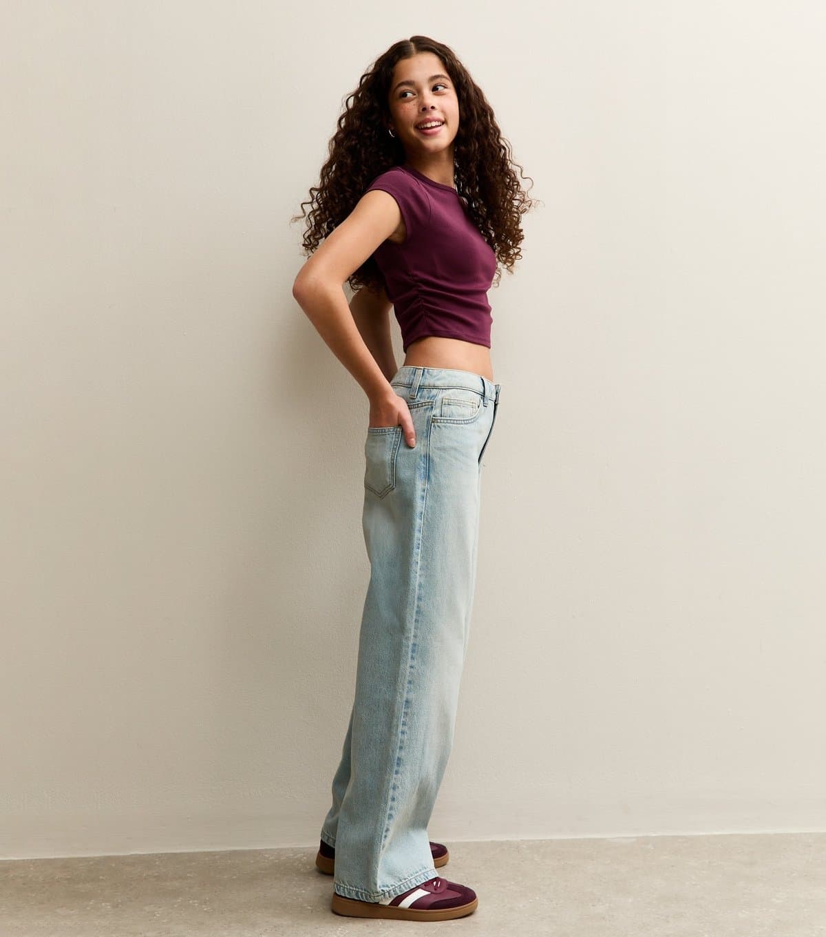 New Look Girls' Blue Wide Leg Denim Jeans New Look
