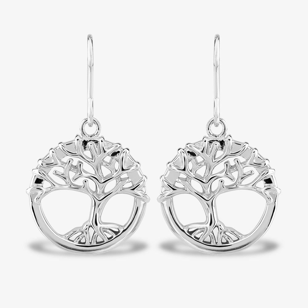 Rosa Lea Rosa Lea Women's Growing Tree Of Life Dropper Earrings BJ-E2985C in Silver - 2