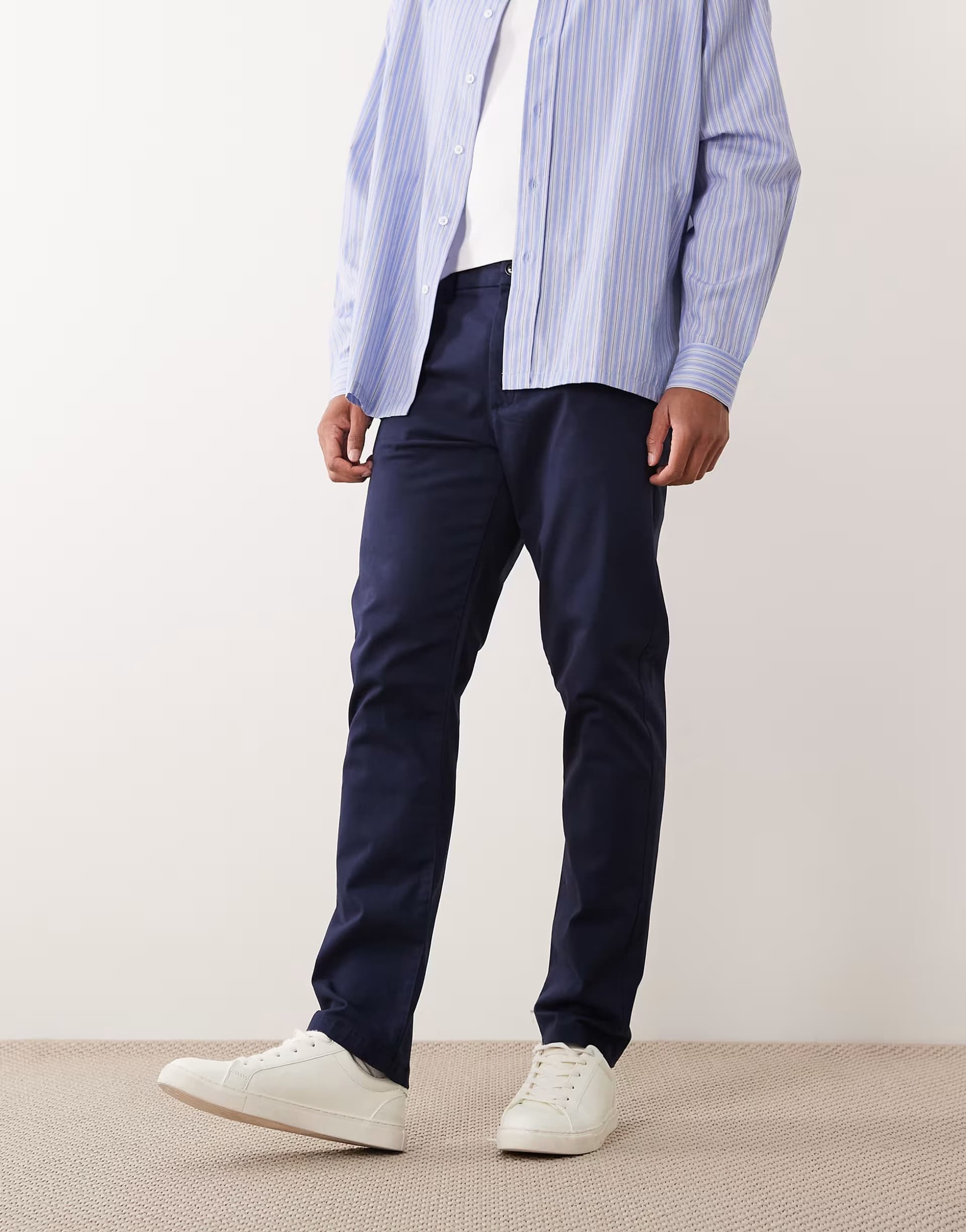ASOS ASOS DESIGN slim chinos in navy