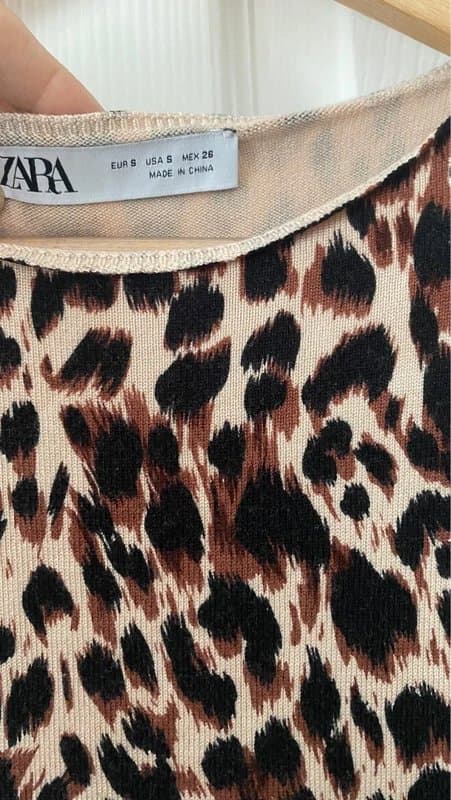Zara Zara mini leopard design dress