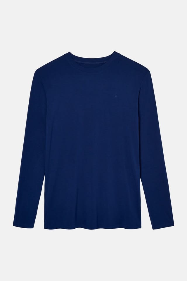 British Boxers British Boxers Men's Two Pack "Royal Blue & Navy" Bamboo Long SleeveT-Shirts in Navy - 2