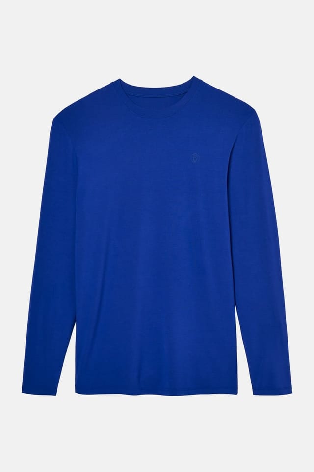 British Boxers British Boxers Men's Two Pack "Royal Blue & Navy" Bamboo Long SleeveT-Shirts in Navy - 3