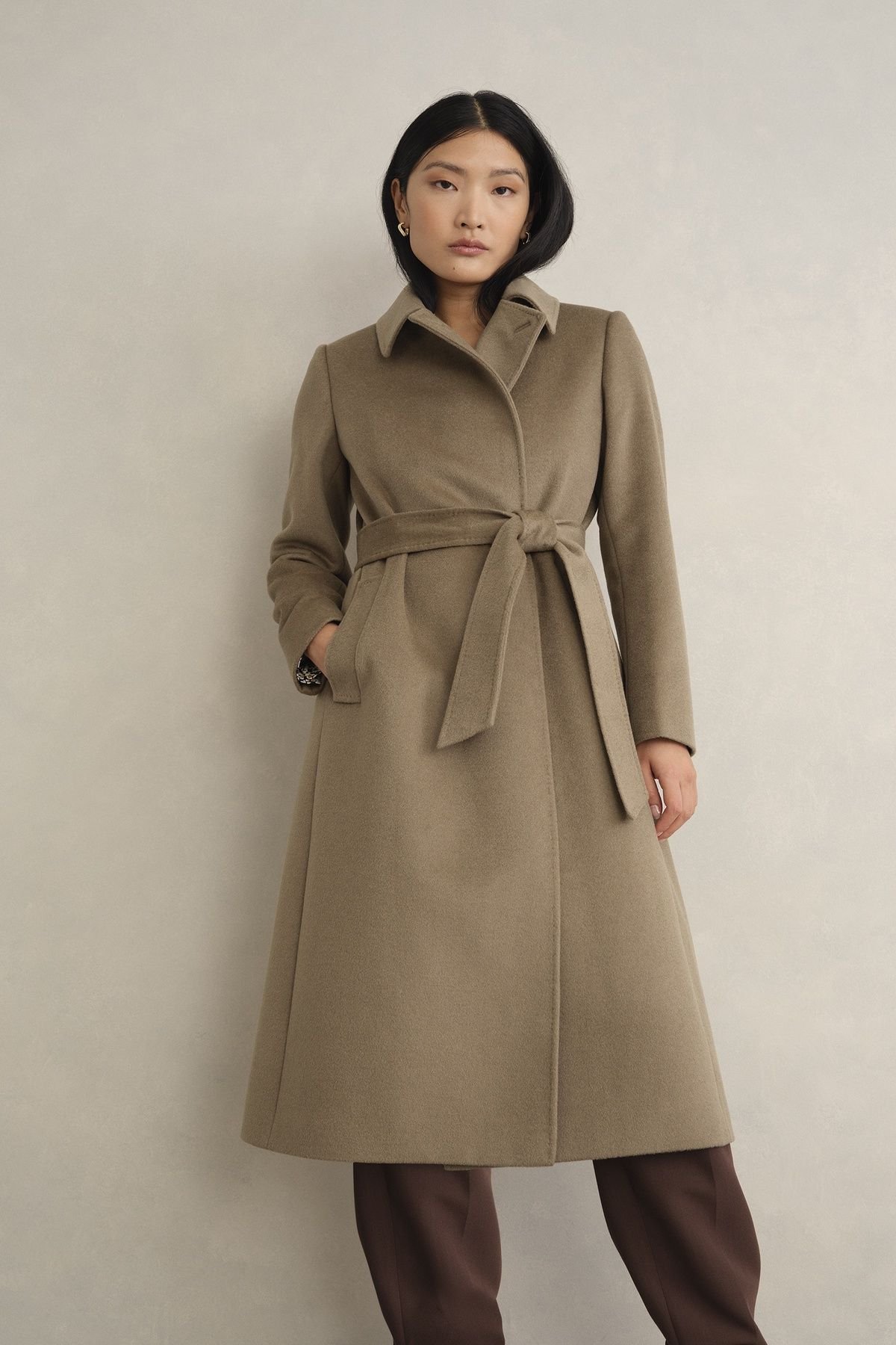 Hobbs London Hobbs London Women's Livia Coat in Taupe - 3