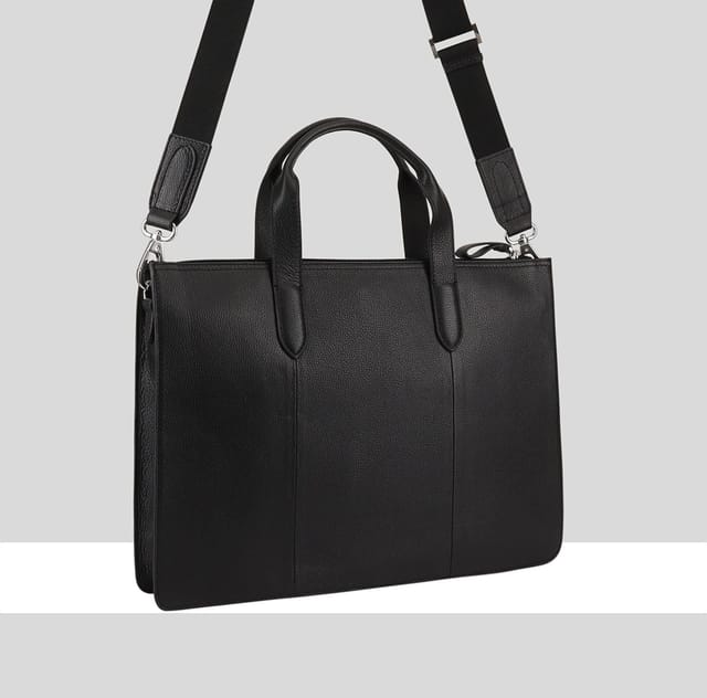 Paul Costelloe Paul Costelloe Men's Damien Leather Manbag in Black - 2