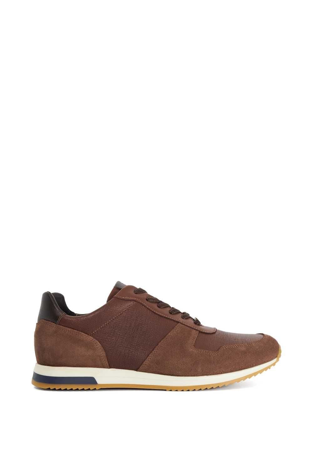 Dune London Dune London Men's 'Trusting' Leather Trainers in Brown