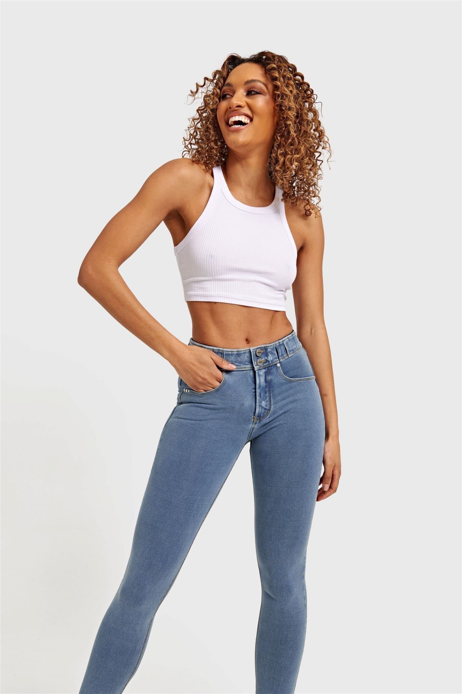 Freddy Freddy Light Blue High Waisted 7/8 Length Jeans
