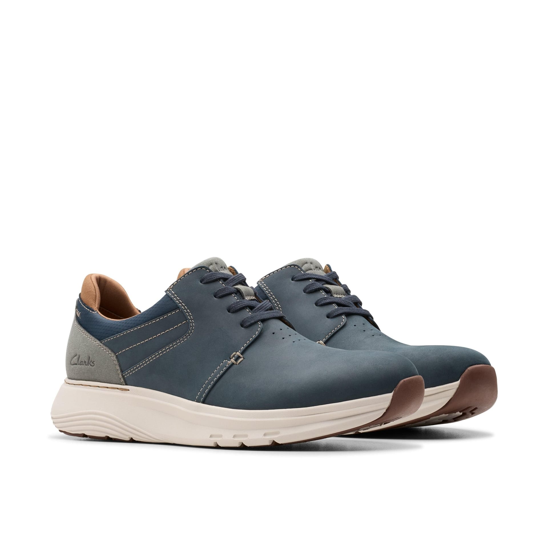 Clarks Clarks Men's Motion Trek PT Navy Combination Trainers, Walking in Blue - 4