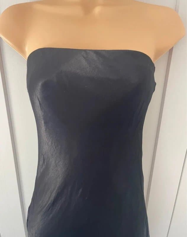Bershka Bershka Dress long satin bandeau stretchy elasticated pull on size M 12