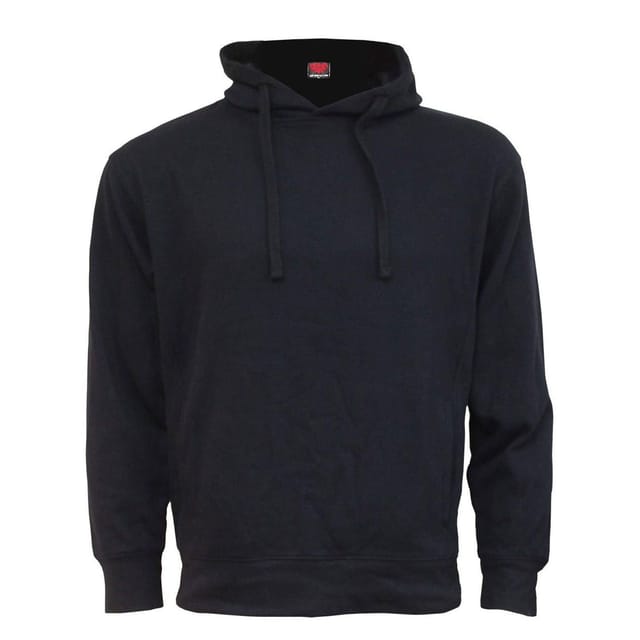 Spiral Direct Spiral Direct Men's Plain Side Pocket Hoodie in Black - 2
