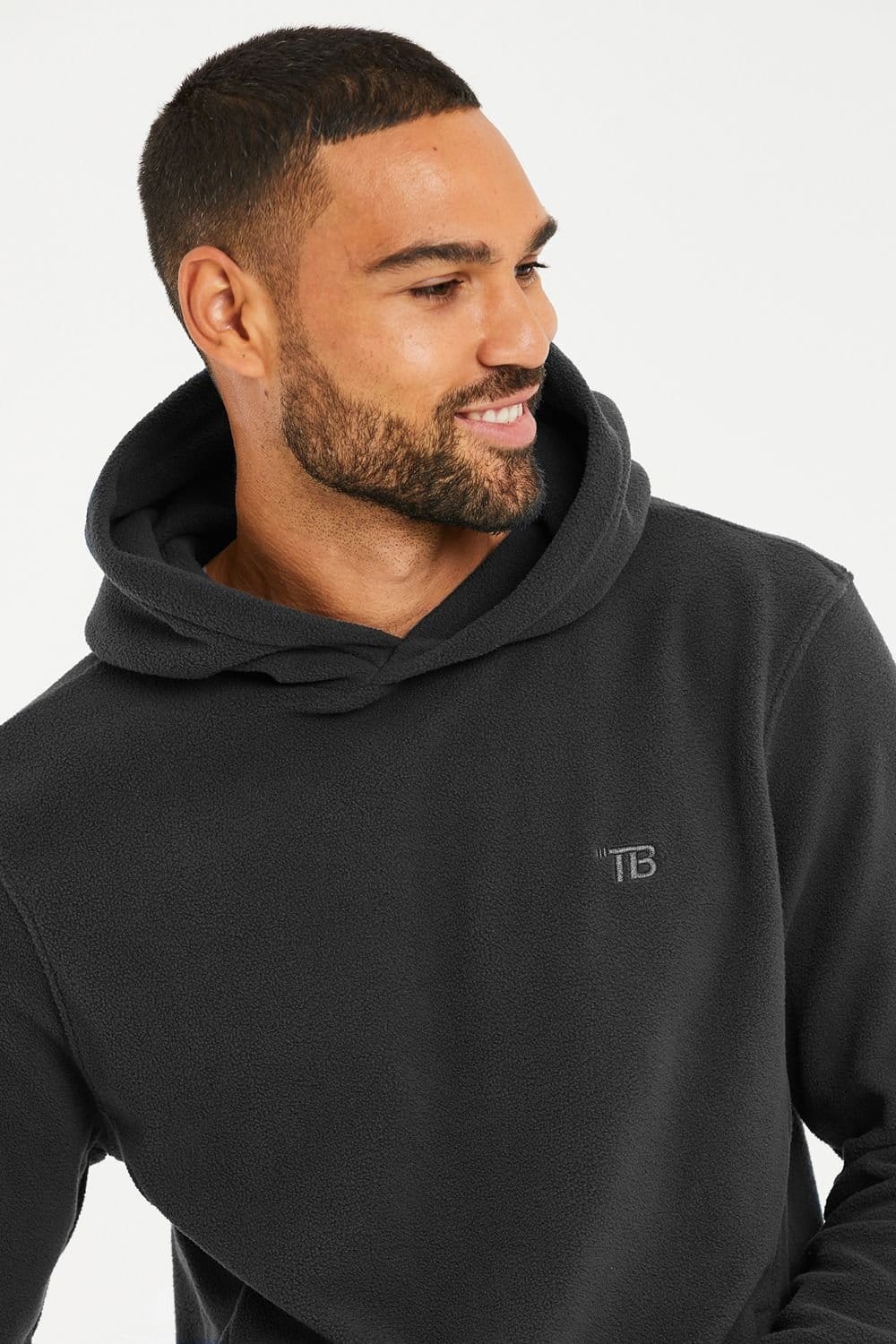 Threadbare Threadbare Men's 'Ryan' Microfleece Overhead Hoodie in Dark Grey - 4