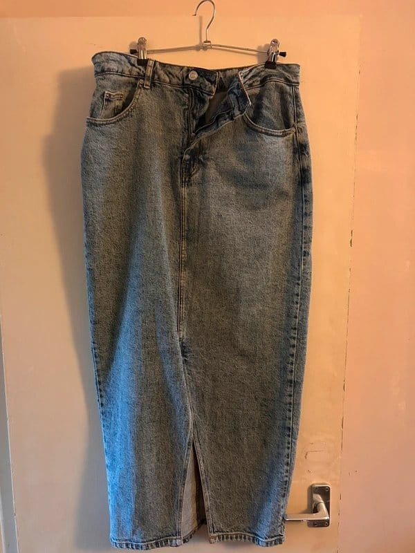 ASOS Design Blue Maxi Denim Skirt