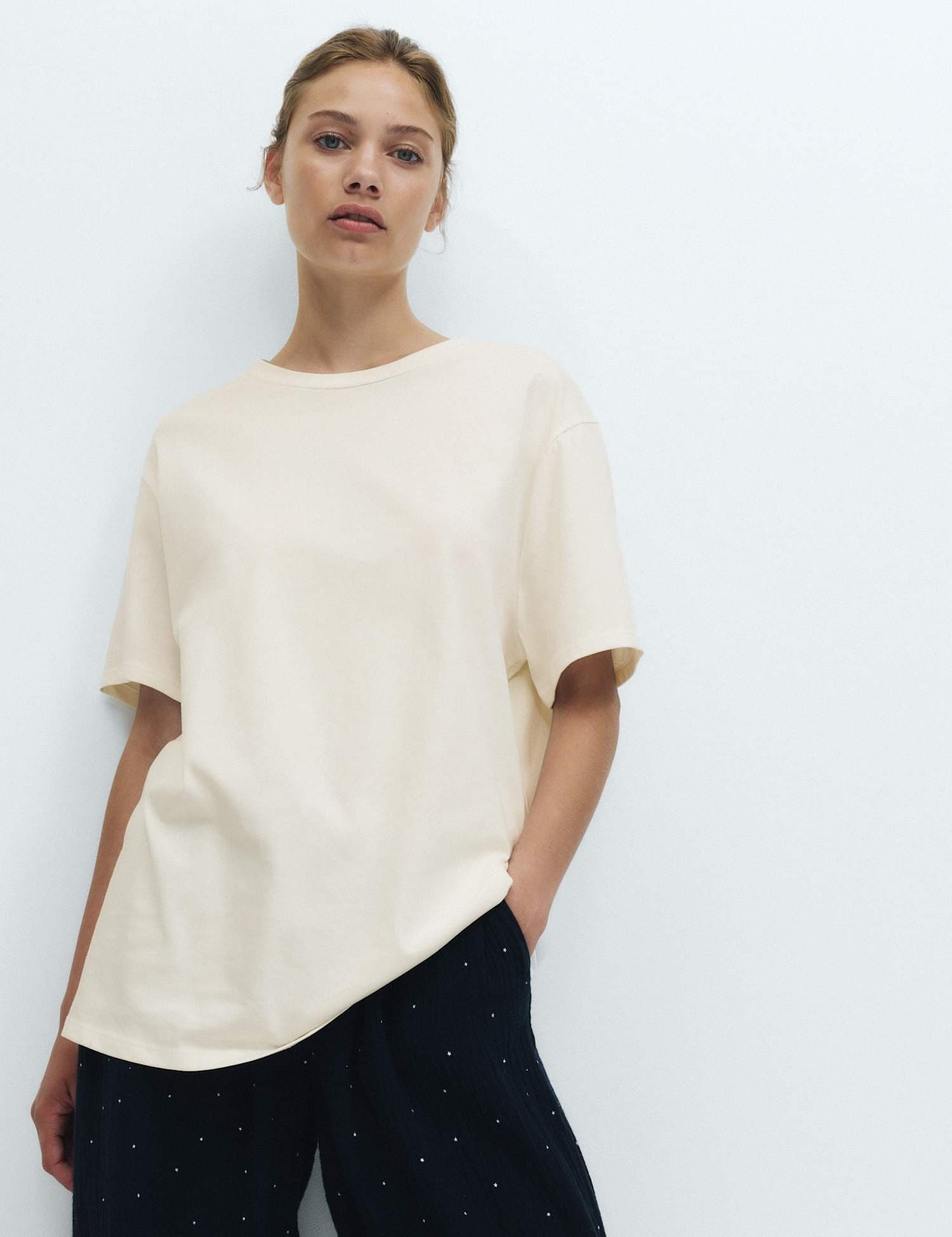 Marks & Spencer M&S Pure Cotton Pyjama Top Beige